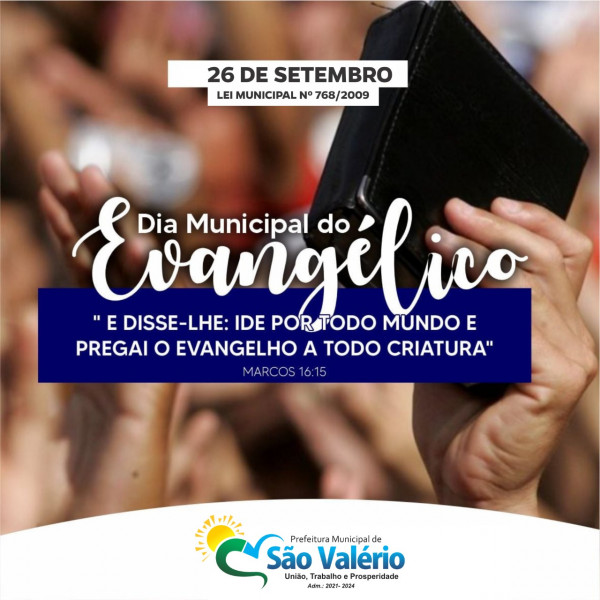 Homenagem ao dia do Evangélico em São Valério.