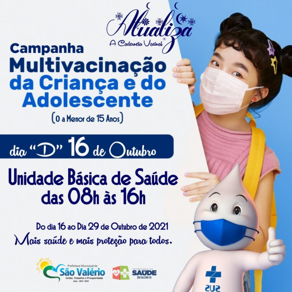 Secretaria de Saúde Realiza Dia “D” de Multivacinação para Crianças e Adolescentes!