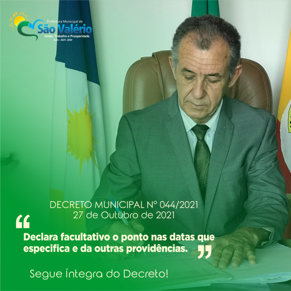 Prefeitura Publica Decreto Nº 044/2021!